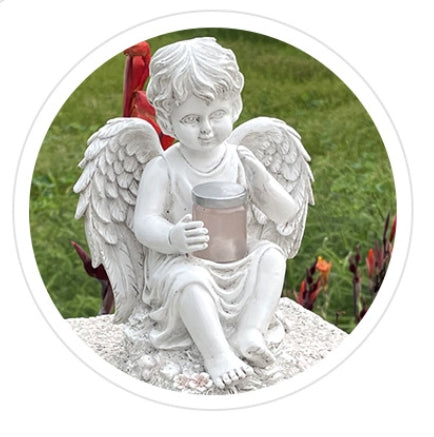 Angel šperky domácí solární lampa dekorace sochařství řemesla