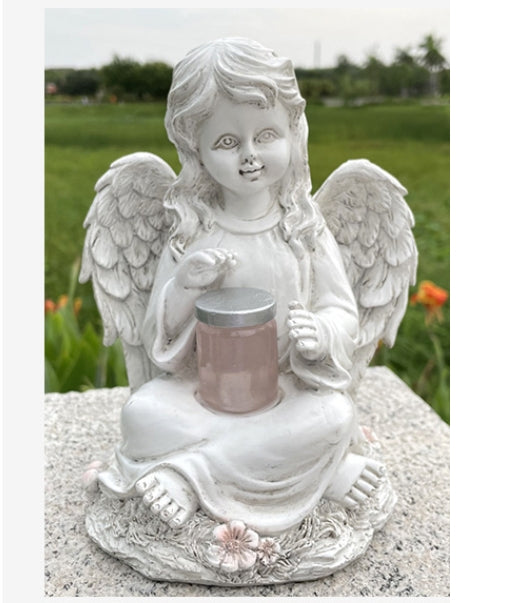 Angel šperky domácí solární lampa dekorace sochařství řemesla