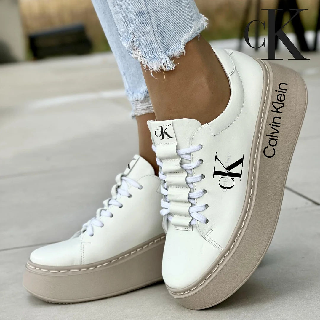 Calvin Klein Tenisky z přírodní kůže