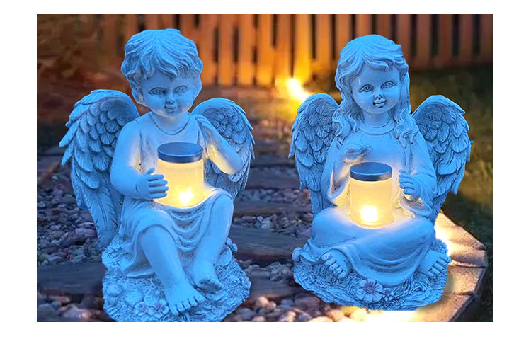 Angel šperky domácí solární lampa dekorace sochařství řemesla