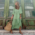 Načíst obrázek do prohlížeče Galerie, Zelené Maxi šaty Bohemian Beauty
